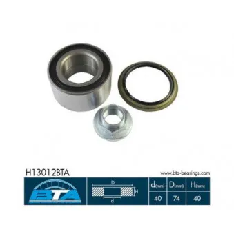 Roulement de roue avant BTA H13012BTA