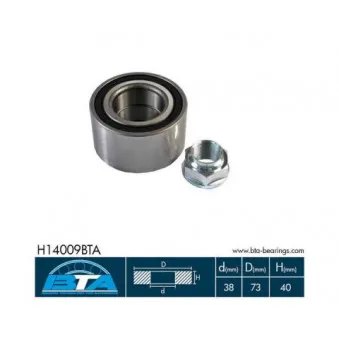 Roulement de roue avant BTA H14009BTA