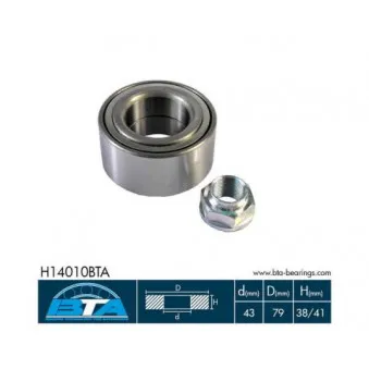 Roulement de roue avant BTA H14010BTA