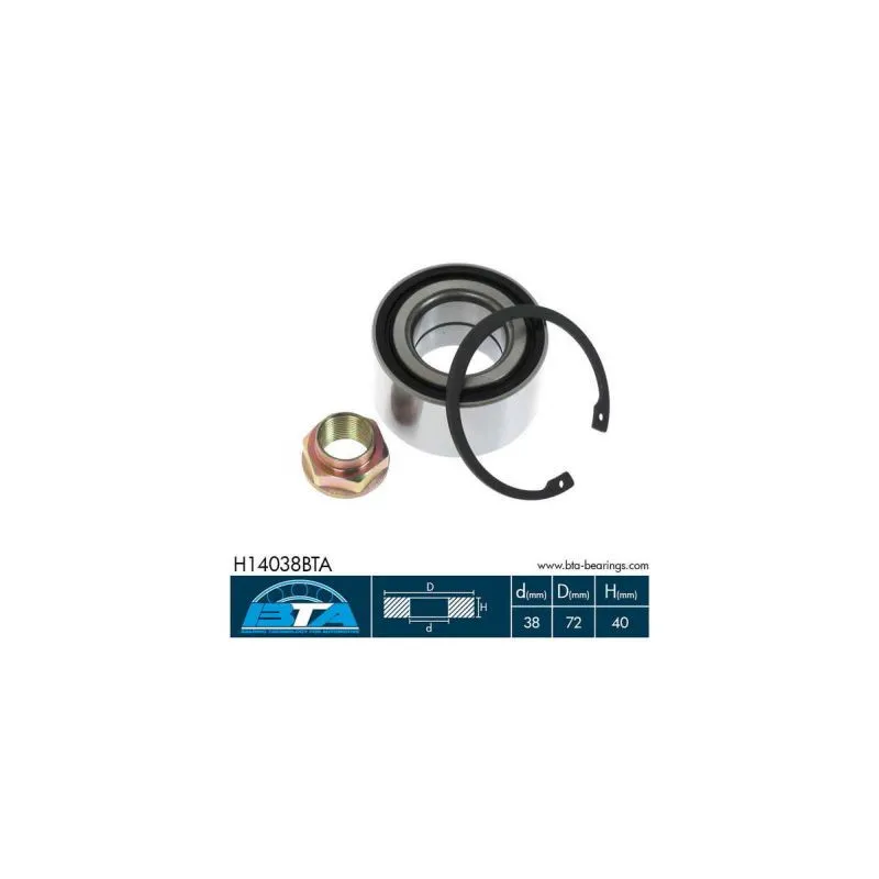 Roulement de roue avant BTA H14038BTA