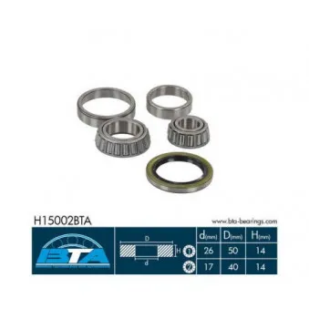 Roulement de roue avant BTA H15002BTA