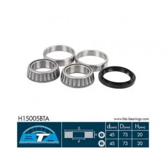 Roulement de roue avant BTA H15005BTA