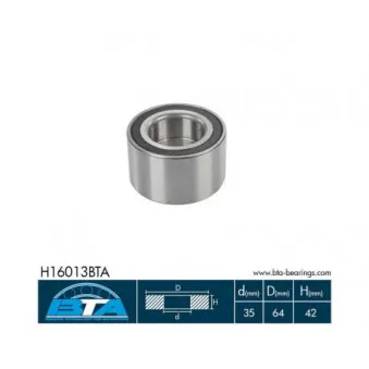 Roulement de roue avant BTA H16013BTA
