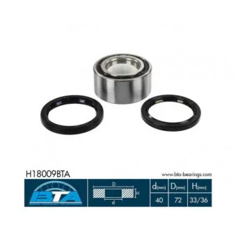 Roulement de roue avant BTA H18009BTA