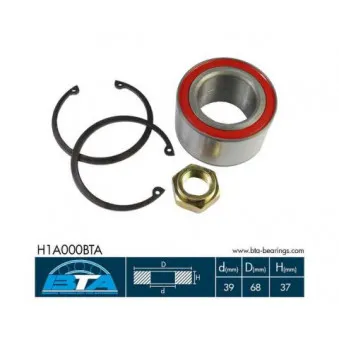 Roulement de roue avant BTA H1A000BTA
