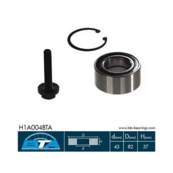 Roulement de roue avant BTA H1A004BTA