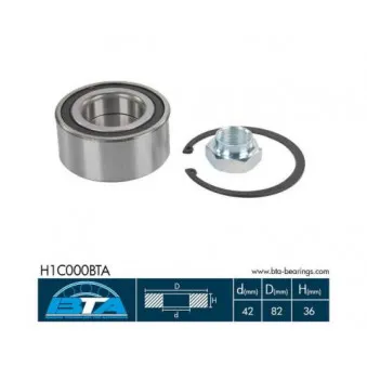 Roulement de roue avant BTA H1C000BTA