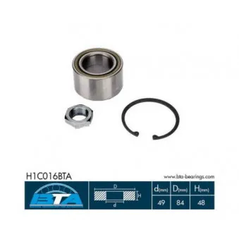 Roulement de roue avant BTA H1C016BTA