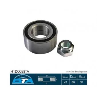 Roulement de roue avant BTA H1D003BTA