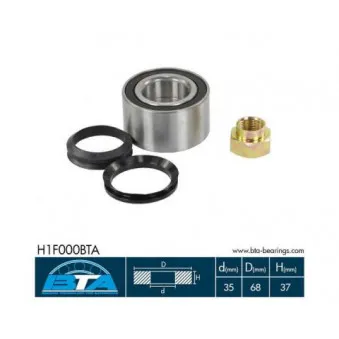 Roulement de roue avant BTA H1F000BTA