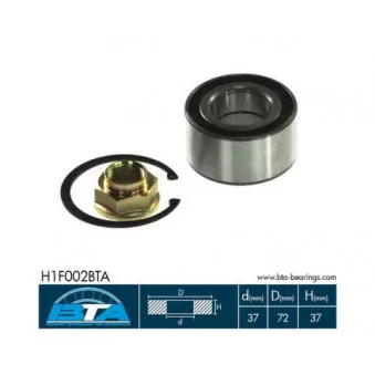 Roulement de roue avant BTA H1F002BTA