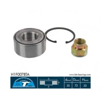 Roulement de roue avant BTA H1F007BTA