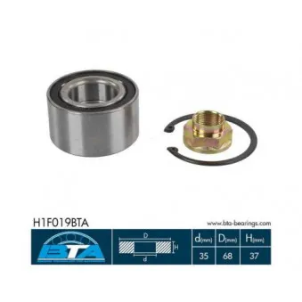 Roulement de roue avant BTA H1F019BTA