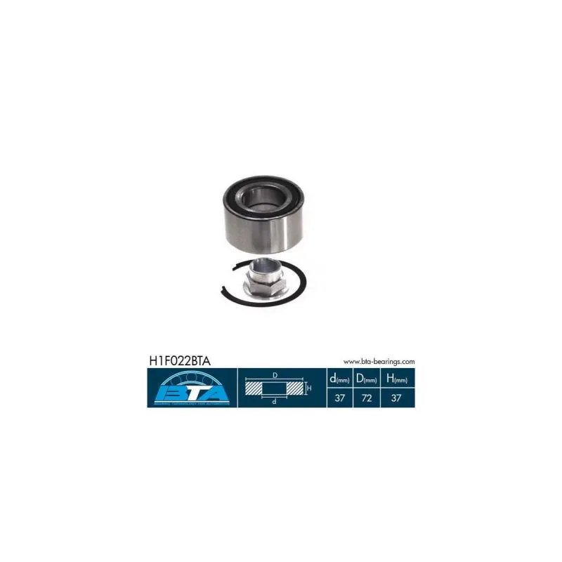 Roulement de roue avant BTA H1F022BTA