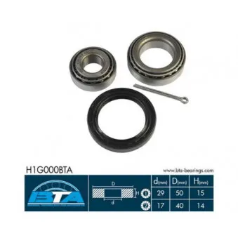 Roulement de roue arrière BTA H1G000BTA