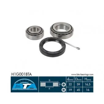 Roulement de roue avant BTA H1G001BTA