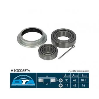 Roulement de roue avant BTA H1G006BTA