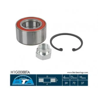 Roulement de roue avant BTA H1G008BTA