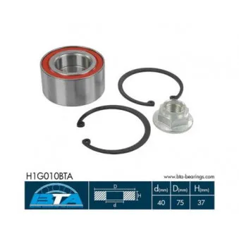 Roulement de roue avant BTA H1G010BTA