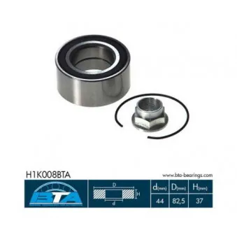 Roulement de roue arrière BTA H1K008BTA