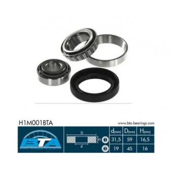 Roulement de roue avant BTA H1M001BTA