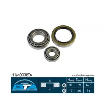 Roulement de roue avant BTA H1M003BTA