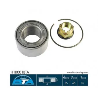 Roulement de roue avant BTA H1R001BTA