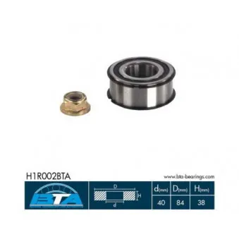 Roulement de roue avant BTA H1R002BTA
