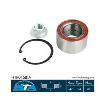 Roulement de roue avant BTA H1R015BTA