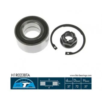 Roulement de roue avant BTA H1R023BTA