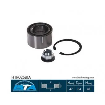 Roulement de roue avant BTA H1R025BTA