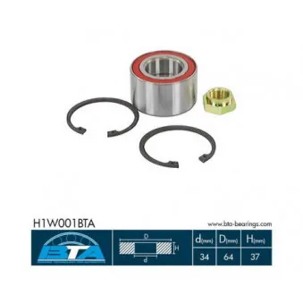 Roulement de roue avant BTA H1W001BTA