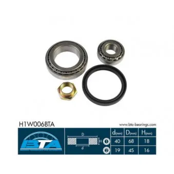 Roulement de roue avant BTA H1W006BTA