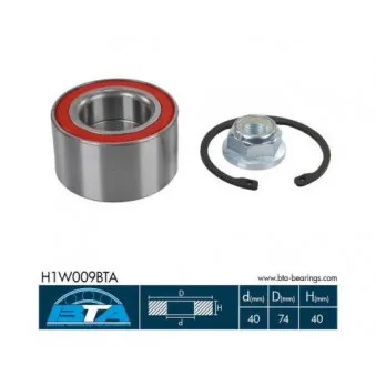 Roulement de roue avant BTA H1W009BTA