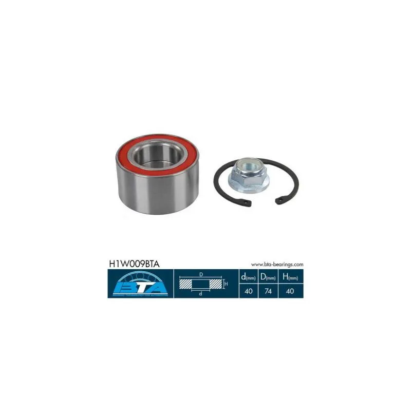 Roulement de roue avant BTA H1W009BTA