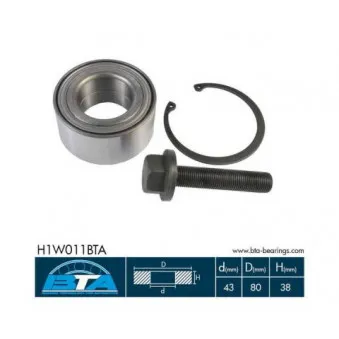 Roulement de roue avant BTA H1W011BTA