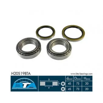 Roulement de roue arrière BTA H20519BTA