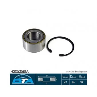 Roulement de roue arrière BTA H20535BTA