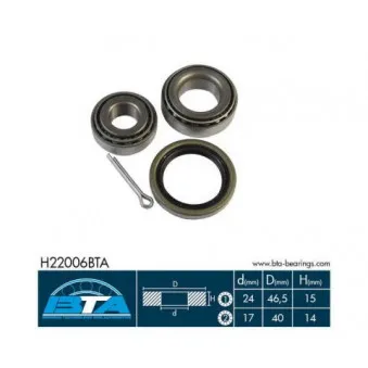 Roulement de roue arrière BTA H22006BTA