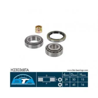 Roulement de roue arrière BTA H23036BTA