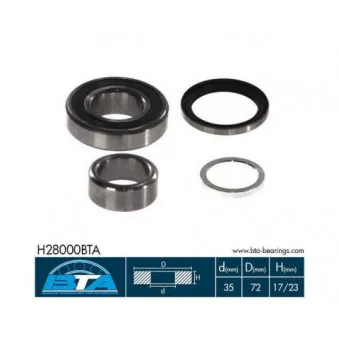 Roulement de roue arrière BTA H28000BTA