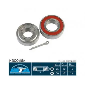 Roulement de roue arrière BTA H28004BTA