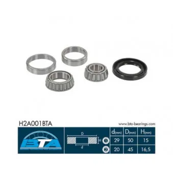 Roulement de roue arrière BTA H2A001BTA
