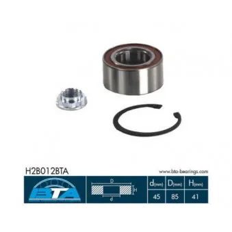Roulement de roue arrière BTA H2B012BTA