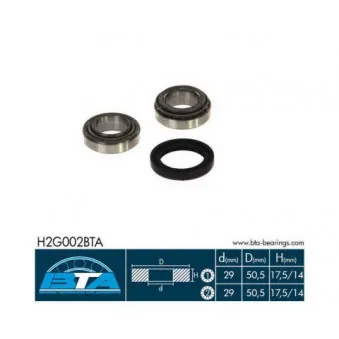 Roulement de roue arrière BTA H2G002BTA