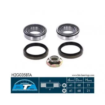 Kit de roulements de roue arrière gauche BTA H2G035BTA