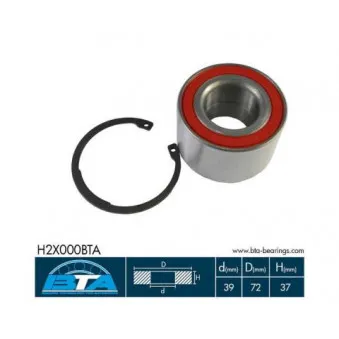 Roulement de roue arrière BTA H2X000BTA