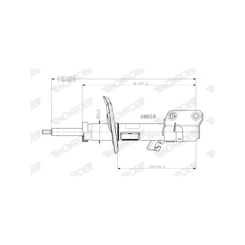 Amortisseur avant droit MONROE G8659