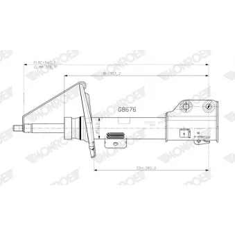 Amortisseur avant droit MONROE G8676