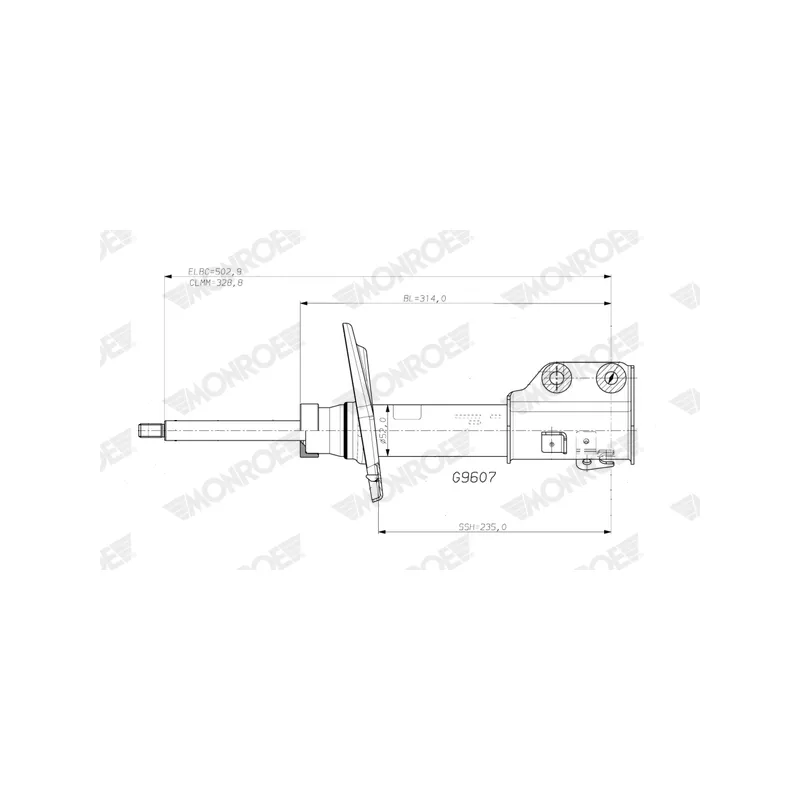 Amortisseur avant droit MONROE G9607